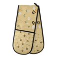 thumbnail image 1 of Yayeee Double Oven Mitt Kitchen Heat Resistant Baking 35" x7" Quilted Glove, Cute Bee Pattern, 1 of 6