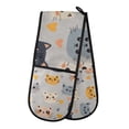 thumbnail image 1 of Yayeee Double Oven Mitt Kitchen Heat Resistant Baking 35" x7" Quilted Glove, Cute Cartoon Cat, 1 of 6