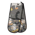 thumbnail image 1 of Yayeee Double Oven Mitt Kitchen Heat Resistant Baking 35" x7" Quilted Glove, Cute Ghosts, 1 of 6