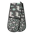 thumbnail image 1 of Yayeee Double Oven Mitt Kitchen Heat Resistant Baking 35" x7" Quilted Glove, Cute Llamas Pattern, 1 of 6