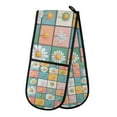 thumbnail image 1 of Yayeee Double Oven Mitt Kitchen Heat Resistant Baking 35" x7" Quilted Glove, Daisy Mosaic, 1 of 6