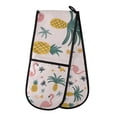 thumbnail image 1 of Yayeee Double Oven Mitt Kitchen Heat Resistant Baking 35" x7" Quilted Glove, Flamingo Pattern, 1 of 6