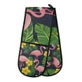 thumbnail image 1 of Yayeee Double Oven Mitt Kitchen Heat Resistant Baking 35" x7" Quilted Glove, Flamingo Pattern, 1 of 6