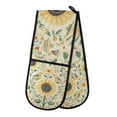 thumbnail image 1 of Yayeee Double Oven Mitt Kitchen Heat Resistant Baking 35" x7" Quilted Glove, Floral Birds Pattern, 1 of 6