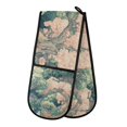 thumbnail image 1 of Yayeee Double Oven Mitt Kitchen Heat Resistant Baking 35" x7" Quilted Glove, Floral Forest Pattern, 1 of 6