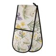 thumbnail image 1 of Yayeee Double Oven Mitt Kitchen Heat Resistant Baking 35" x7" Quilted Glove, Floral Rabbit, 1 of 6