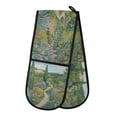 thumbnail image 1 of Yayeee Double Oven Mitt Kitchen Heat Resistant Baking 35" x7" Quilted Glove, Garden Scene, 1 of 6