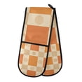 thumbnail image 1 of Yayeee Double Oven Mitt Kitchen Heat Resistant Baking 35" x7" Quilted Glove, Geometric Pattern, 1 of 6