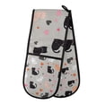 thumbnail image 1 of Yayeee Double Oven Mitt Kitchen Heat Resistant Baking 35" x7" Quilted Glove, Gray Cartoon Pattern, 1 of 6