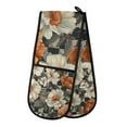 thumbnail image 1 of Yayeee Double Oven Mitt Kitchen Heat Resistant Baking 35" x7" Quilted Glove, Gray Floral Pattern, 1 of 6