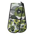 thumbnail image 1 of Yayeee Double Oven Mitt Kitchen Heat Resistant Baking 35" x7" Quilted Glove, Gray Floral, 1 of 6