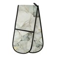 thumbnail image 1 of Yayeee Double Oven Mitt Kitchen Heat Resistant Baking 35" x7" Quilted Glove, Gray Marble Pattern, 1 of 6