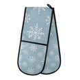 thumbnail image 1 of Yayeee Double Oven Mitt Kitchen Heat Resistant Baking 35" x7" Quilted Glove, Gray Snowflake, 1 of 6