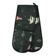 thumbnail image 1 of Yayeee Double Oven Mitt Kitchen Heat Resistant Baking 35" x7" Quilted Glove, Green Christmas Trees, 1 of 6