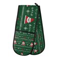 thumbnail image 1 of Yayeee Double Oven Mitt Kitchen Heat Resistant Baking 35" x7" Quilted Glove, Green Christmas Trees, 1 of 6