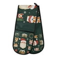 thumbnail image 1 of Yayeee Double Oven Mitt Kitchen Heat Resistant Baking 35" x7" Quilted Glove, Green Christmas, 1 of 6