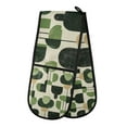 thumbnail image 1 of Yayeee Double Oven Mitt Kitchen Heat Resistant Baking 35" x7" Quilted Glove, Green Circle, 1 of 6