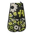 thumbnail image 1 of Yayeee Double Oven Mitt Kitchen Heat Resistant Baking 35" x7" Quilted Glove, Green Flower Pattern, 1 of 6