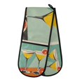 thumbnail image 1 of Yayeee Double Oven Mitt Kitchen Heat Resistant Baking 35" x7" Quilted Glove, Green Glasses, 1 of 6