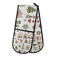 thumbnail image 1 of Yayeee Double Oven Mitt Kitchen Heat Resistant Baking 35" x7" Quilted Glove, Green Nordic Christmas, 1 of 6