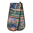 thumbnail image 1 of Yayeee Double Oven Mitt Kitchen Heat Resistant Baking 35" x7" Quilted Glove, Green Window, 1 of 6