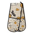 thumbnail image 1 of Yayeee Double Oven Mitt Kitchen Heat Resistant Baking 35" x7" Quilted Glove, Halloween Cute Ghosts, 1 of 6