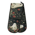 thumbnail image 1 of Yayeee Double Oven Mitt Kitchen Heat Resistant Baking 35" x7" Quilted Glove, Happy Ghost, 1 of 6