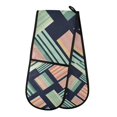 thumbnail image 1 of Yayeee Double Oven Mitt Kitchen Heat Resistant Baking 35" x7" Quilted Glove, Isometric Pink, 1 of 6
