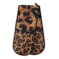 thumbnail image 1 of Yayeee Double Oven Mitt Kitchen Heat Resistant Baking 35" x7" Quilted Glove, Leopard Pattern, 1 of 6