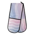 thumbnail image 1 of Yayeee Double Oven Mitt Kitchen Heat Resistant Baking 35" x7" Quilted Glove, Light Blue Gradient, 1 of 6
