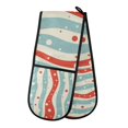 thumbnail image 1 of Yayeee Double Oven Mitt Kitchen Heat Resistant Baking 35" x7" Quilted Glove, Light Blue Pattern, 1 of 6