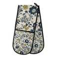 thumbnail image 1 of Yayeee Double Oven Mitt Kitchen Heat Resistant Baking 35" x7" Quilted Glove, Light Floral, 1 of 6