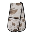 thumbnail image 1 of Yayeee Double Oven Mitt Kitchen Heat Resistant Baking 35" x7" Quilted Glove, Light Gray Bears, 1 of 6