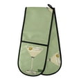 thumbnail image 1 of Yayeee Double Oven Mitt Kitchen Heat Resistant Baking 35" x7" Quilted Glove, Light Green Martini, 1 of 6