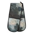 thumbnail image 1 of Yayeee Double Oven Mitt Kitchen Heat Resistant Baking 35" x7" Quilted Glove, Moon and House, 1 of 6