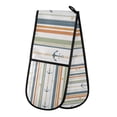 thumbnail image 1 of Yayeee Double Oven Mitt Kitchen Heat Resistant Baking 35" x7" Quilted Glove, Nautical Pattern, 1 of 6