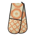 thumbnail image 1 of Yayeee Double Oven Mitt Kitchen Heat Resistant Baking 35" x7" Quilted Glove, Orange Circle, 1 of 6