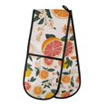thumbnail image 1 of Yayeee Double Oven Mitt Kitchen Heat Resistant Baking 35" x7" Quilted Glove, Orange Slices, 1 of 6