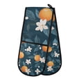 thumbnail image 1 of Yayeee Double Oven Mitt Kitchen Heat Resistant Baking 35" x7" Quilted Glove, Oranges Pattern, 1 of 6