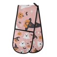 thumbnail image 1 of Yayeee Double Oven Mitt Kitchen Heat Resistant Baking 35" x7" Quilted Glove, Pastel Pink Halloween, 1 of 6