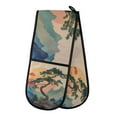 thumbnail image 1 of Yayeee Double Oven Mitt Kitchen Heat Resistant Baking 35" x7" Quilted Glove, Pine Tree at Dawn, 1 of 6
