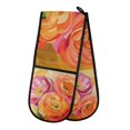 thumbnail image 1 of Yayeee Double Oven Mitt Kitchen Heat Resistant Baking 35" x7" Quilted Glove, Pink Abstract Floral, 1 of 6