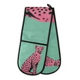 thumbnail image 1 of Yayeee Double Oven Mitt Kitchen Heat Resistant Baking 35" x7" Quilted Glove, Pink Cheetah, 1 of 6