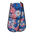 thumbnail image 1 of Yayeee Double Oven Mitt Kitchen Heat Resistant Baking 35" x7" Quilted Glove, Pink Flowers Pattern, 1 of 6