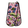 thumbnail image 1 of Yayeee Double Oven Mitt Kitchen Heat Resistant Baking 35" x7" Quilted Glove, Pink Kiwi, 1 of 6