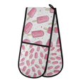thumbnail image 1 of Yayeee Double Oven Mitt Kitchen Heat Resistant Baking 35" x7" Quilted Glove, Pink Popsicle Pattern, 1 of 6
