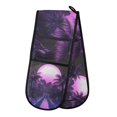 thumbnail image 1 of Yayeee Double Oven Mitt Kitchen Heat Resistant Baking 35" x7" Quilted Glove, Pink Road, 1 of 6