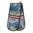thumbnail image 1 of Yayeee Double Oven Mitt Kitchen Heat Resistant Baking 35" x7" Quilted Glove, Pink Seaside, 1 of 6