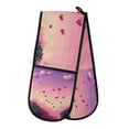 thumbnail image 1 of Yayeee Double Oven Mitt Kitchen Heat Resistant Baking 35" x7" Quilted Glove, Pixel Floating Hearts, 1 of 6