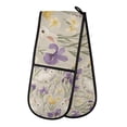 thumbnail image 1 of Yayeee Double Oven Mitt Kitchen Heat Resistant Baking 35" x7" Quilted Glove, Purple Floral Rabbit, 1 of 6